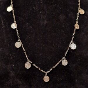 Silver Toned Coin Necklace